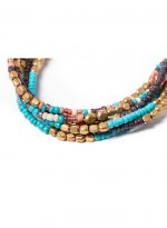 Turkuaz-Kahverengi Boncuk Bileklik - Görsel 2