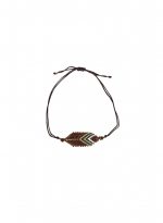 Miyuki Kahverengi Yaprak Bileklik