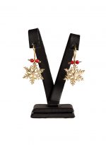 Altın Kaplama Mercan Yıldız Kar Tanesi Küpe